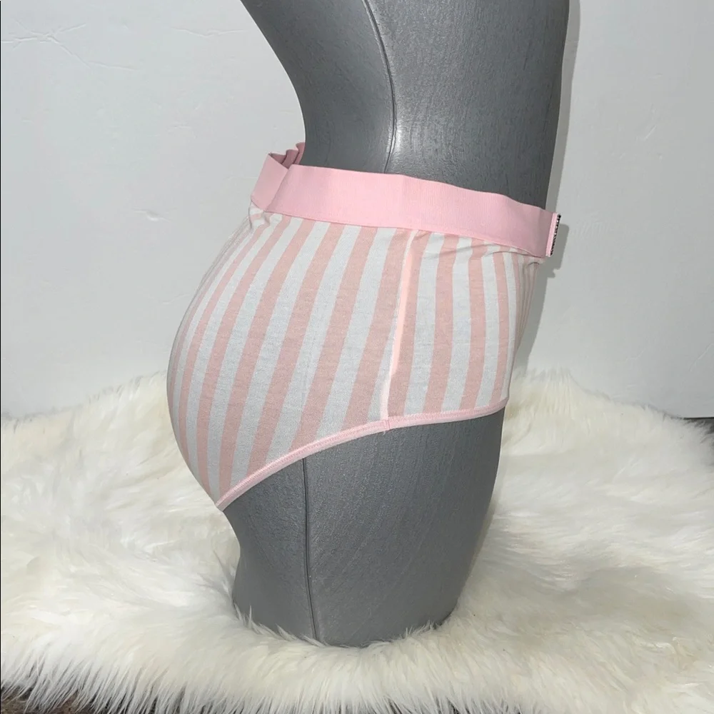 Victoria’s Secret Logo Cotton Shine Patch Modern Brief Panty Underwear. NWT